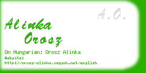 alinka orosz business card